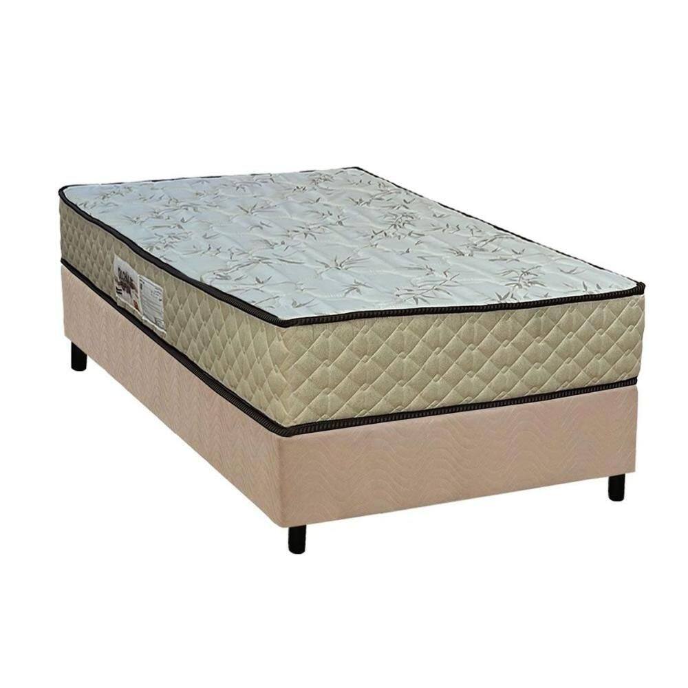 Conjunto Box Solteiro: Colchão Espuma Paropas AG65 Sofistic Clean + Base CRC Suede Clean (88x188)
