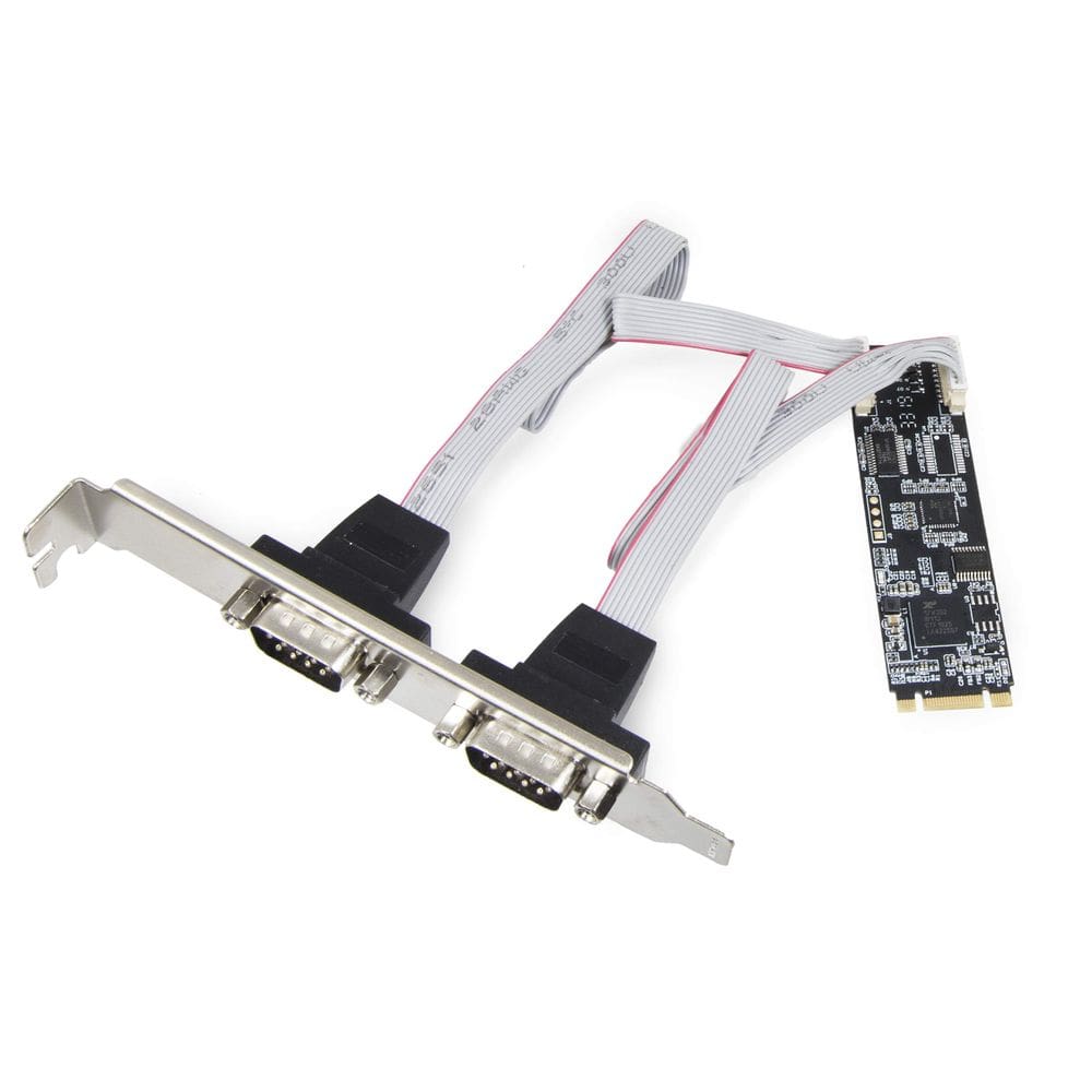 Placa controladora IO CREST 2 portas RS-232 DB9 serial M.2 B+M
