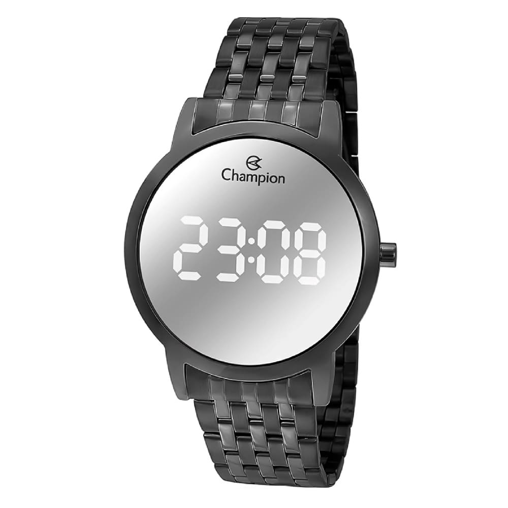 Relógio CHAMPION feminino digital preto espelhado CH40099K