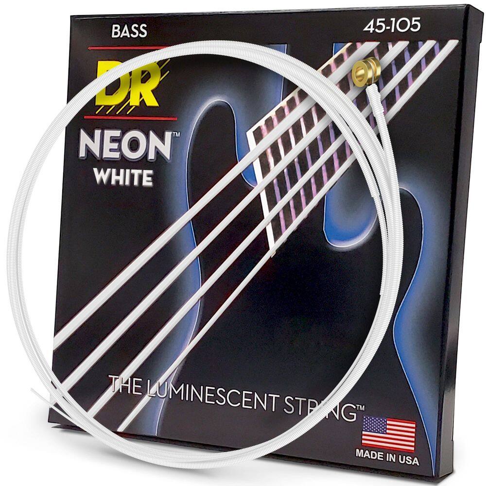 Cordas para baixo DR Strings HI-DEF Neon-white 45-105