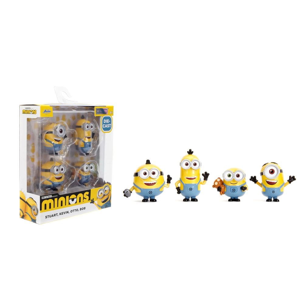 Toy Jada Despicable Me Minions Metalfigs, pacote com 4 unidades, 2,5 cm, Wave 1
