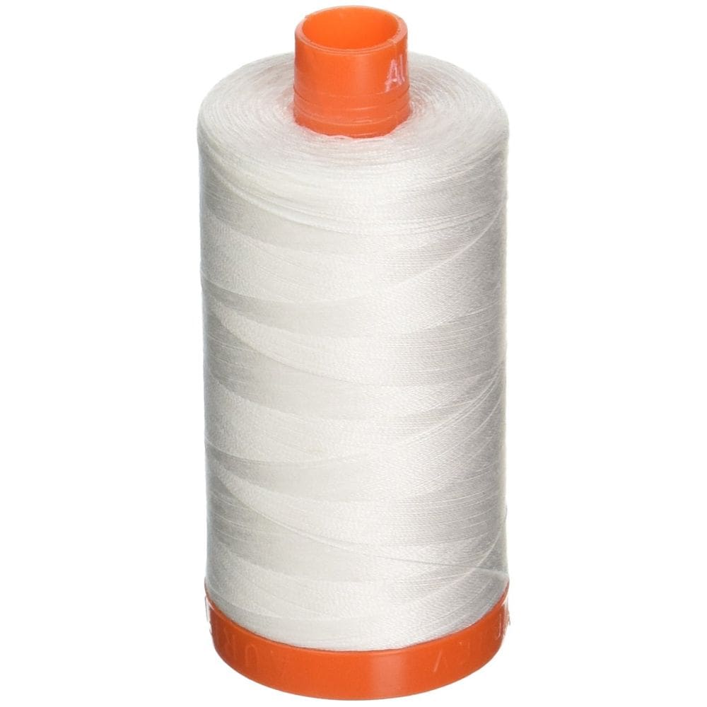 Fio Aurifil 50wt Algodão 1300m Branco Natural