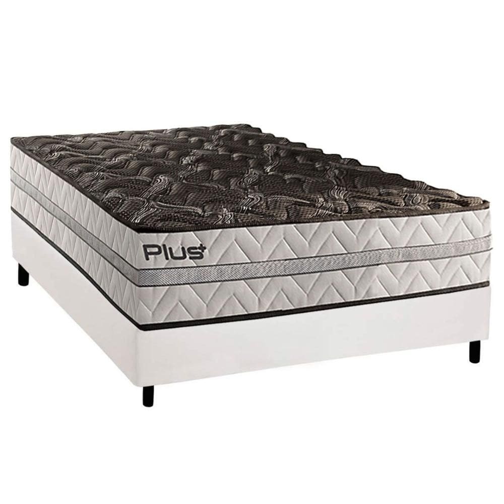 Cama Box Casal: Colchão Espuma D33 Paropas Pasquale Plus + Base CRC Corano White (138x188)