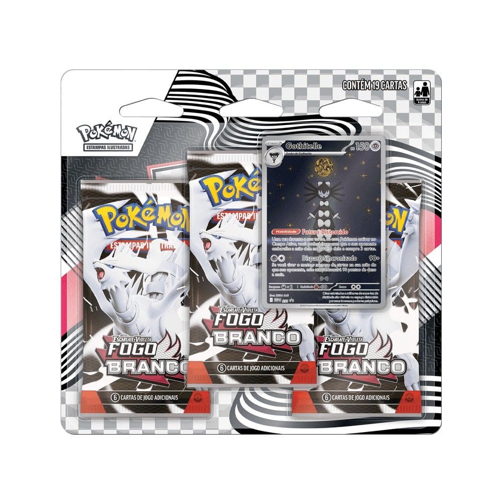 Pokémon Blister Triplo EV10.5 Fogo Branco Gothielle Copag