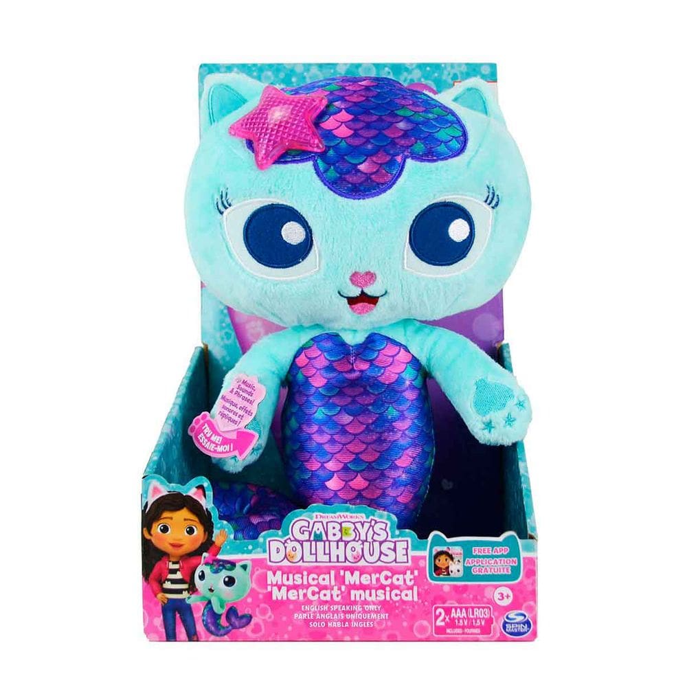 Gabby`S Dollhouse - Pelúcia Mercat De 33Cm Com Luz E Som