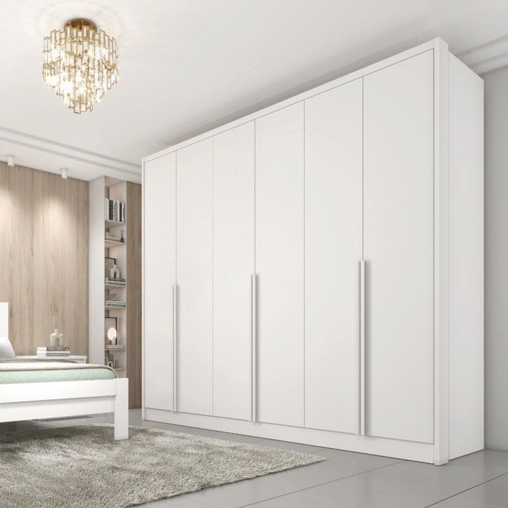 Guarda Roupa Casal 6 Portas 6 Gavetas - Fortuna-Neve - Tcil Móveis