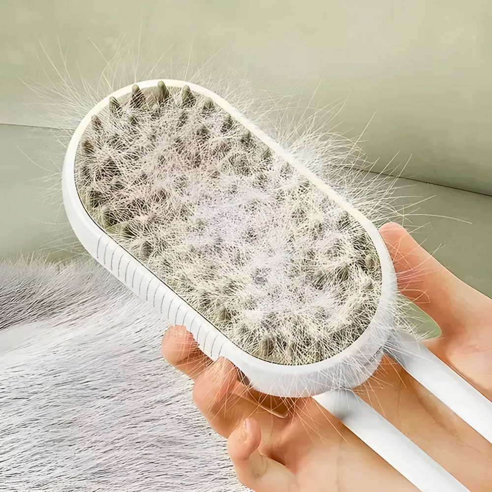 Pente Vapor Pet 3 Em 1 Tira Pelo Gato Escovação Limpeza