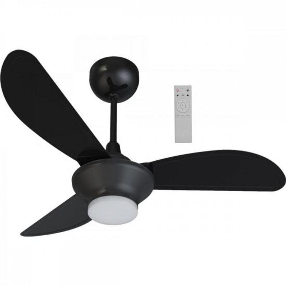 Ventilador de Teto Ventisol Mistral 3 Pás Preto Bivolt