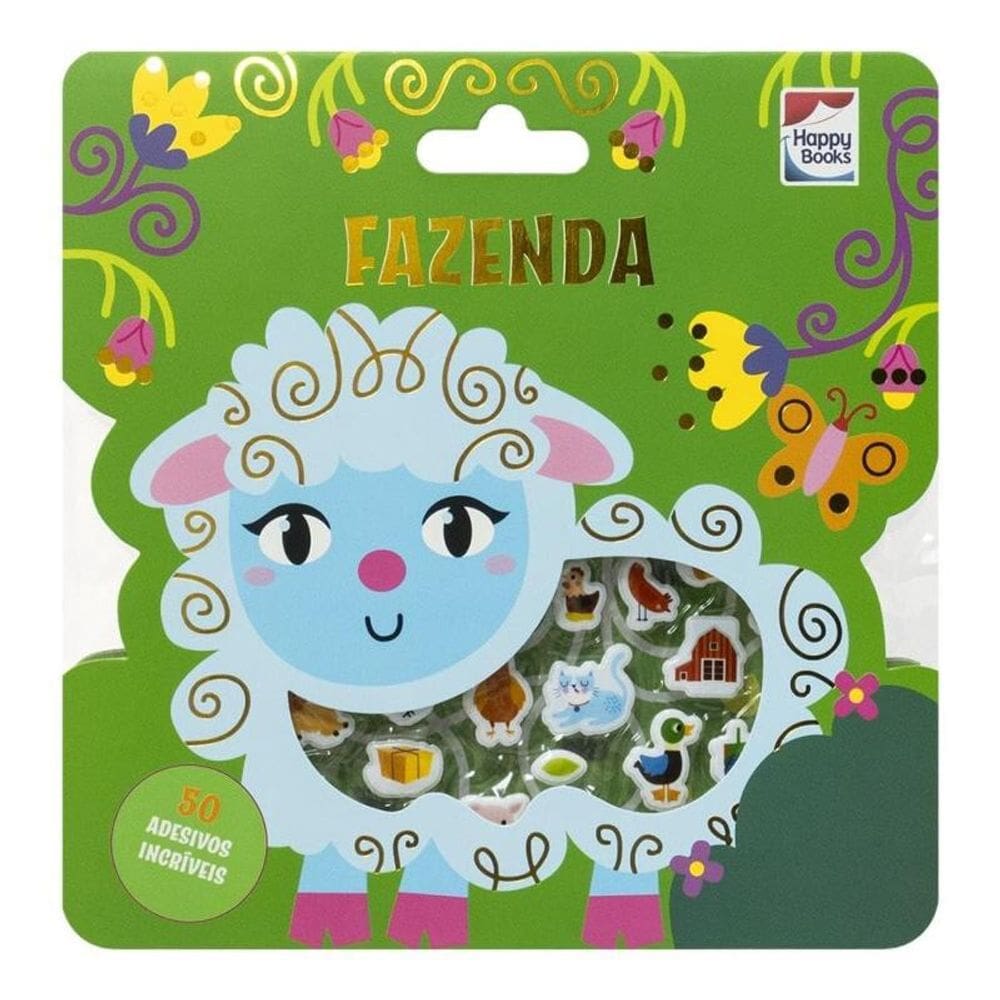 Livro Com Adesivos Fofinhos - Fazenda - Happy Books