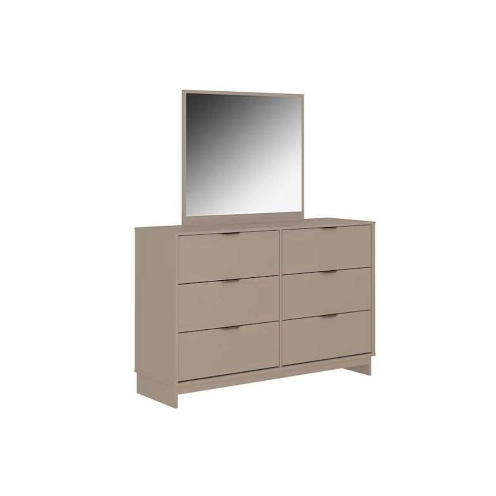 Cômoda Juvenil 1160 C/ 6 Gavetas E Espelho Avela - Carraro