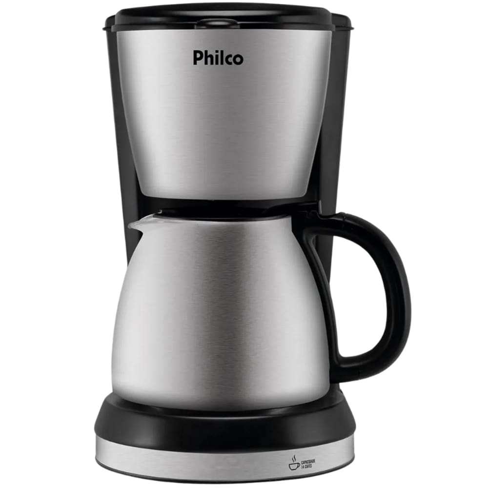 Cafeteira Eletrica 550W Philco 14 Xicaras 700ml Inox 127V