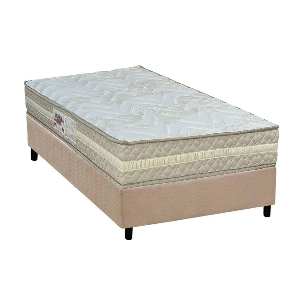 Conjunto Box Solteiro: Colchão Espuma Paropas AG65 Master Clean + Base CRC Suede Clean (88x188)