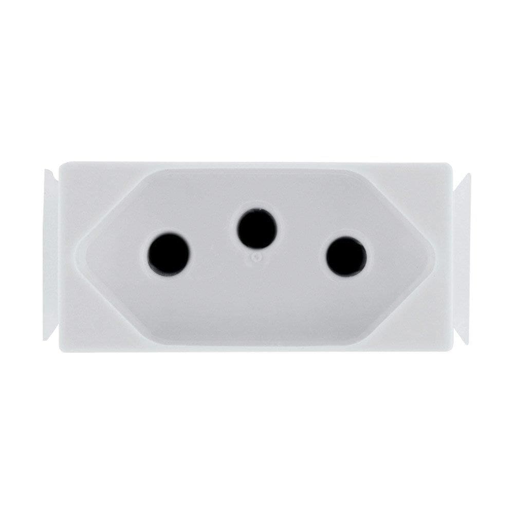 Tomada Modulo Aria Tramontina 2P+T 10A Branco
