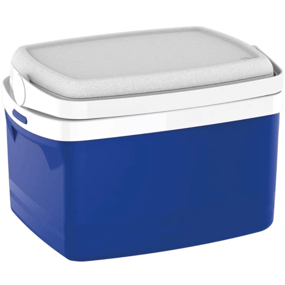 Caixa Térmica 12L Soprano Azul com Alça Articulável Cooler Tropical Praia Camping