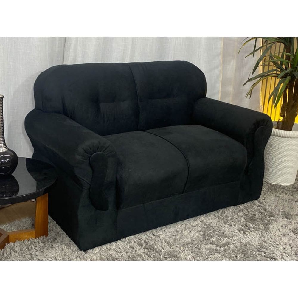 Sofá 2 Lugares Preto 601 Viena