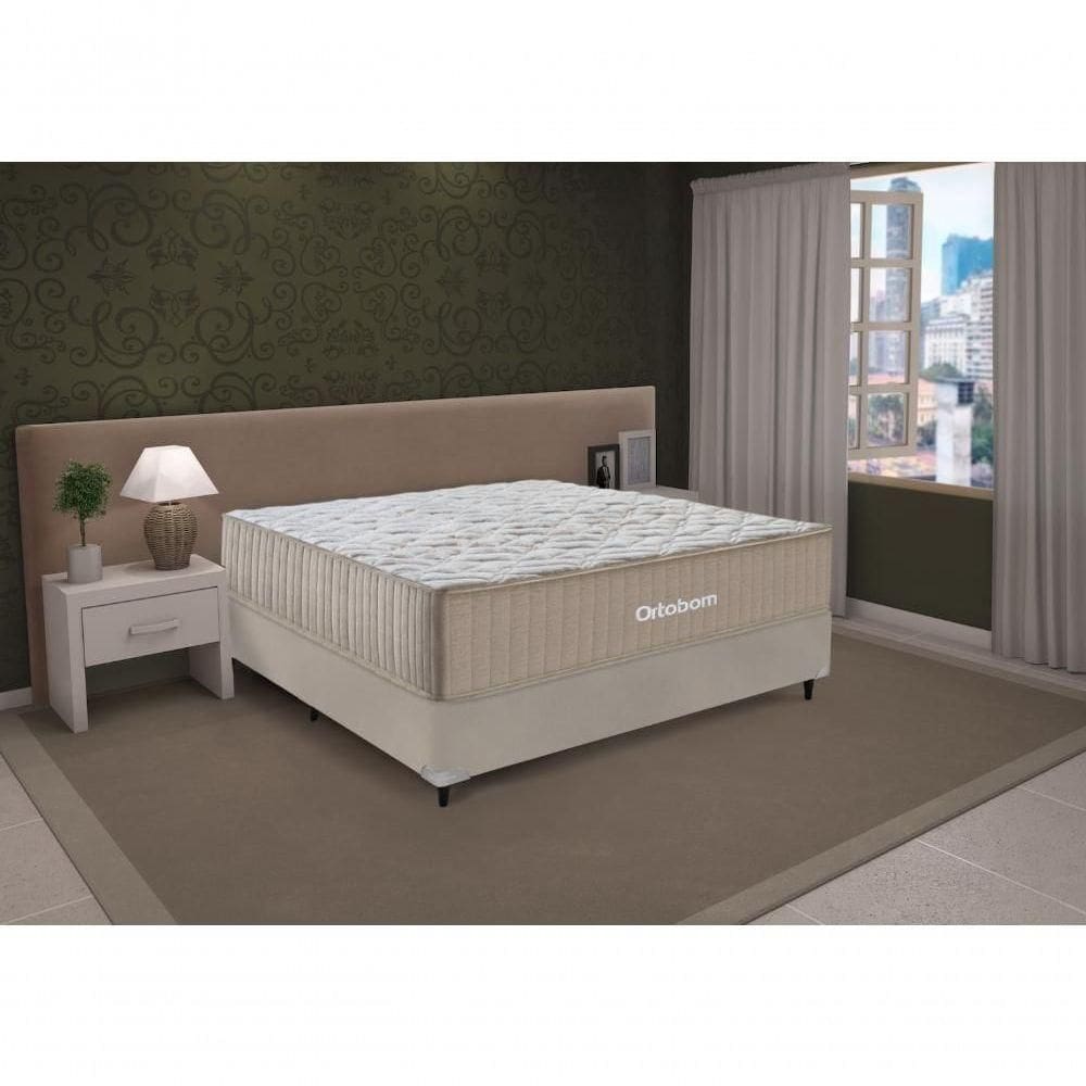Cama Box E Colchão Viscomemory – Casal (138x188) – Ortobom