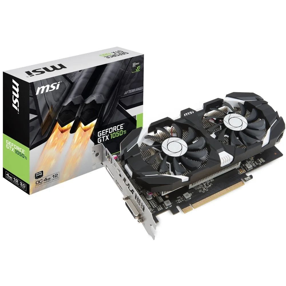 Placa de Vídeo MSI NVIDIA GeForce GTX 1050 Ti 4GT OC