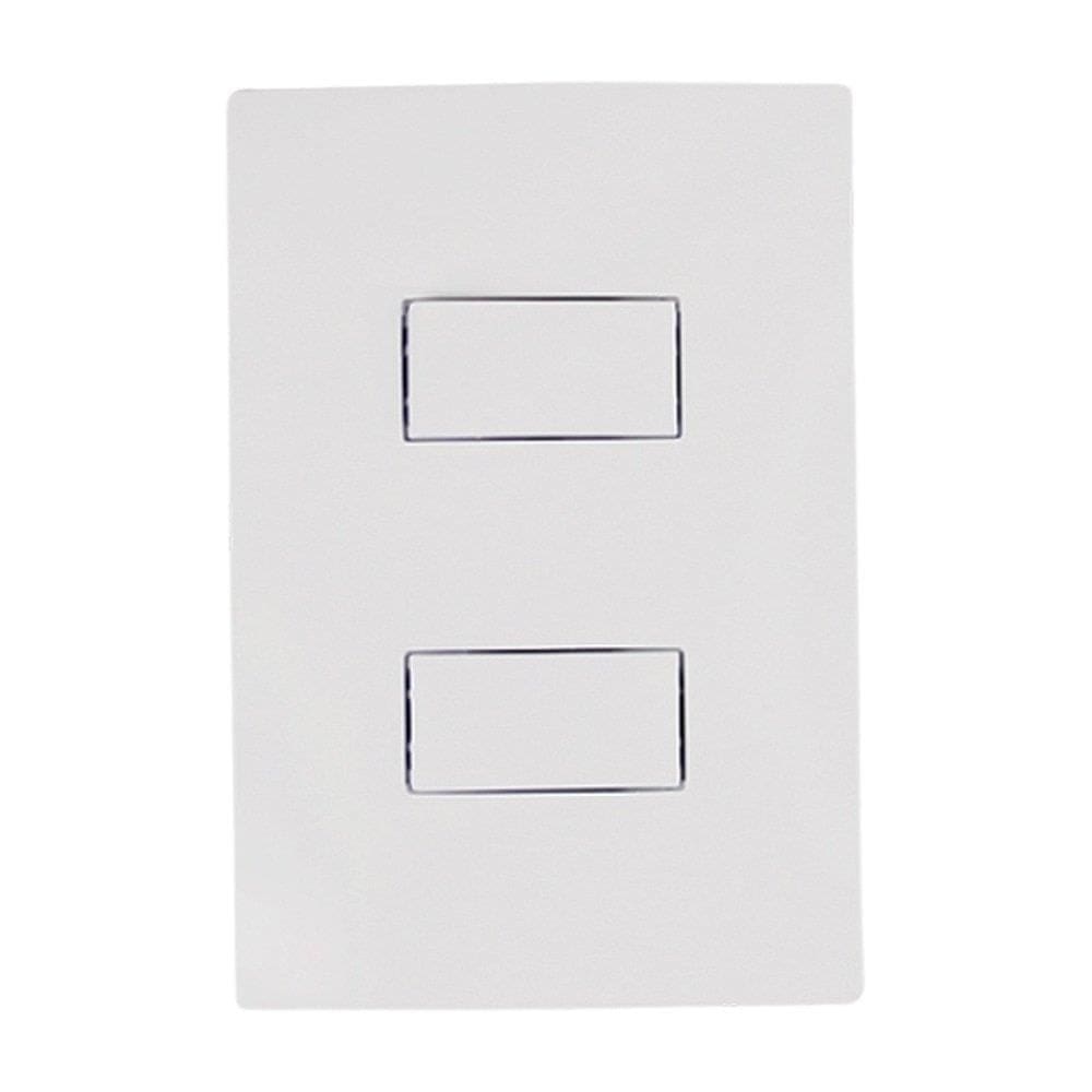 Interruptor Ilumi I9 2 Teclas Simples + Placa de 10A/250V