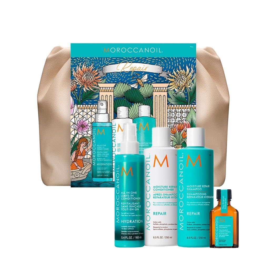 Kit Moroccanoil Repair - Shampoo e Condicionador 250ml + Spray All in One 160ml + Oleo de Tratamento 25ml