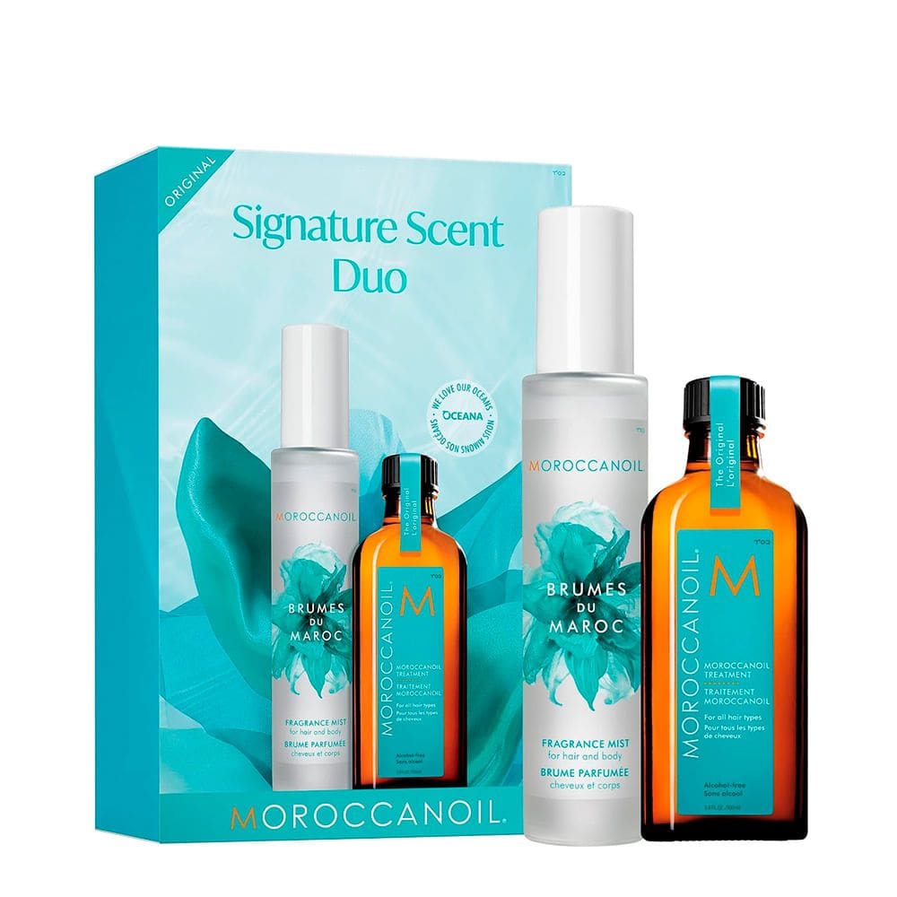 Kit Moroccanoil Signature Scent Duo - Oleo de Tratamento 100ml + Bruma Perfumada 100ml