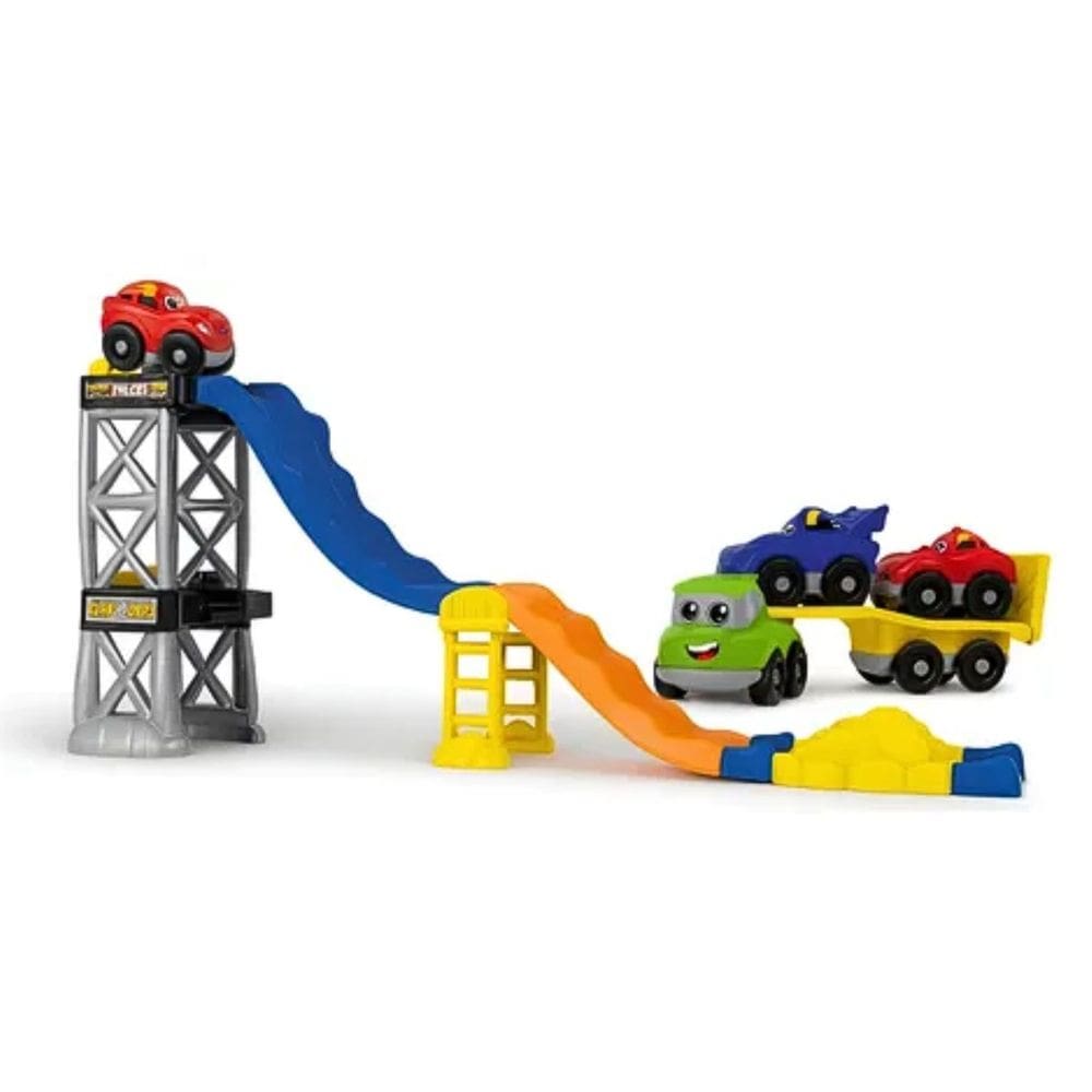 Pista de Corrida Carrinhos Caminhão Infantil Ramp Racer Team 3 Formas de Montagem Maral
