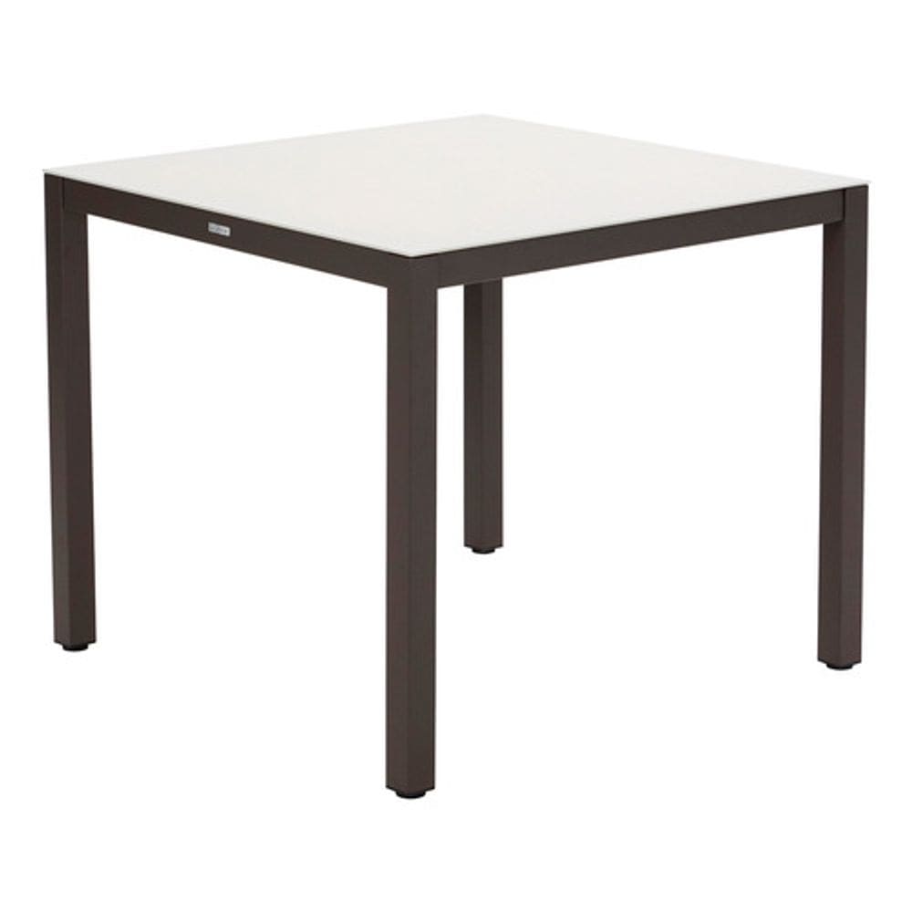 Mesa Quadrada Jardim Varanda 75x90x90cm Aluminio Vidro Cobre