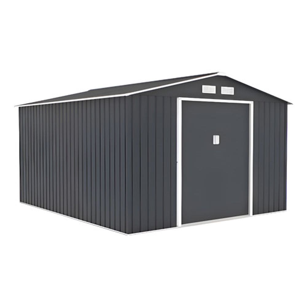 Abrigo De Jardim Aco Casa Container Exterior 322x277x203cm Cinza