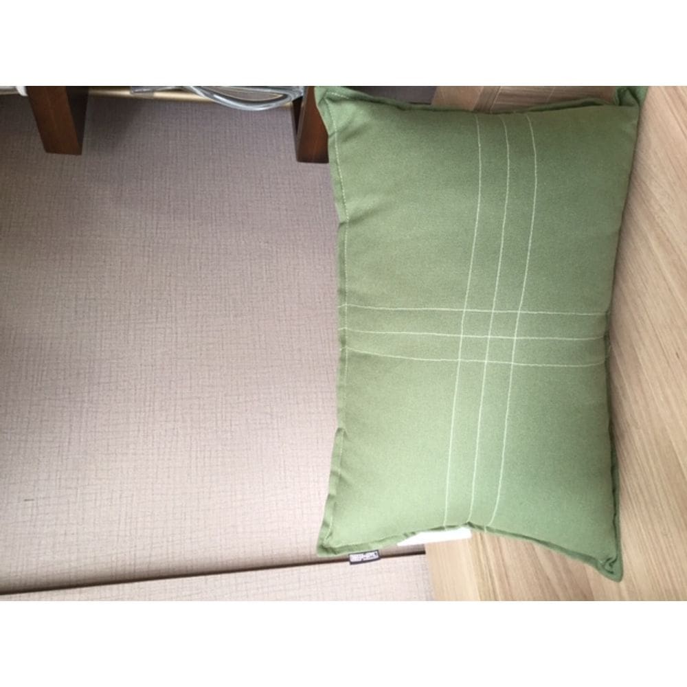 Almofadas Linho Verde aplique Rami Bege 35 x 52 cm