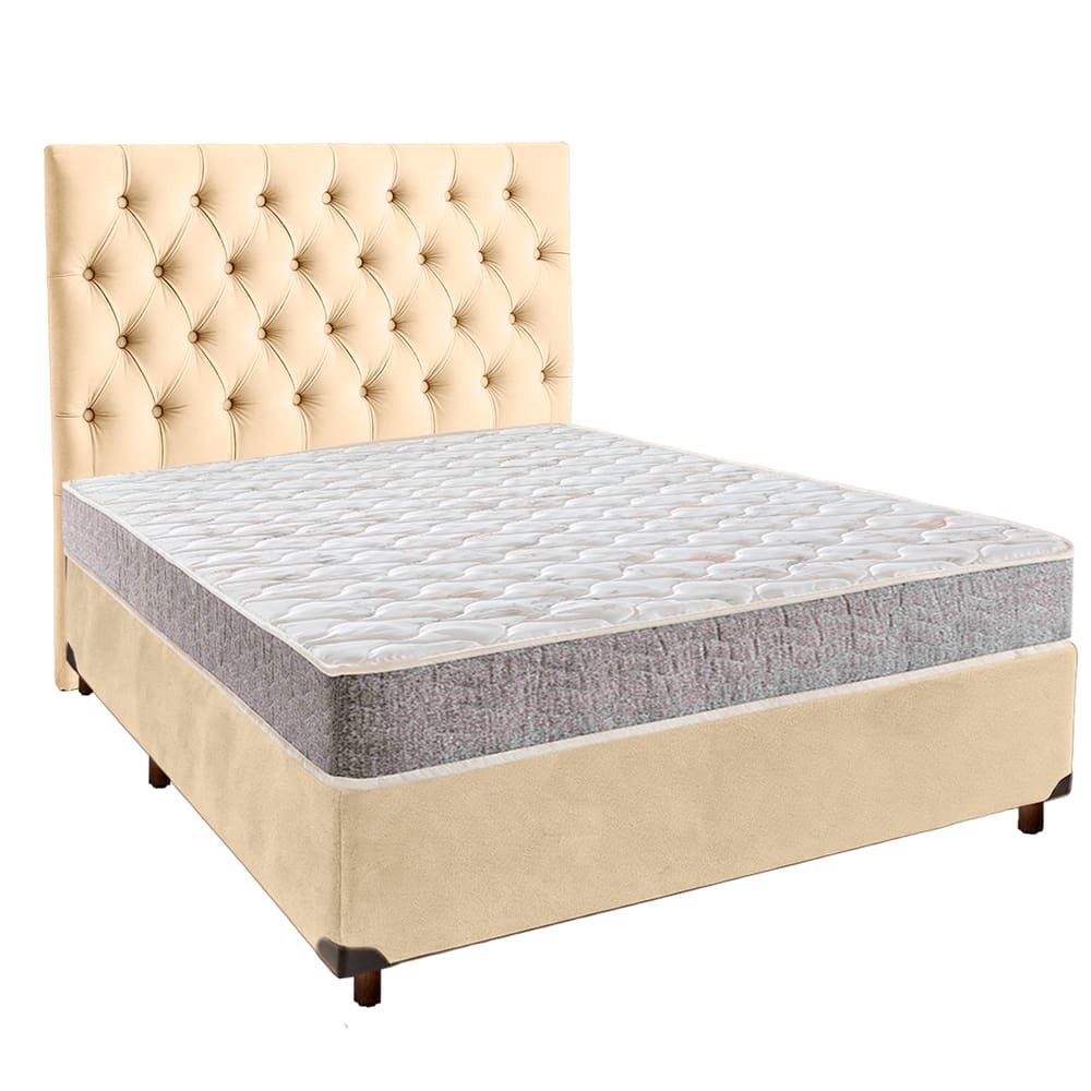 Kit Cama Box + Cabeceira + Colchão Casal D23 - D23 - Inducol