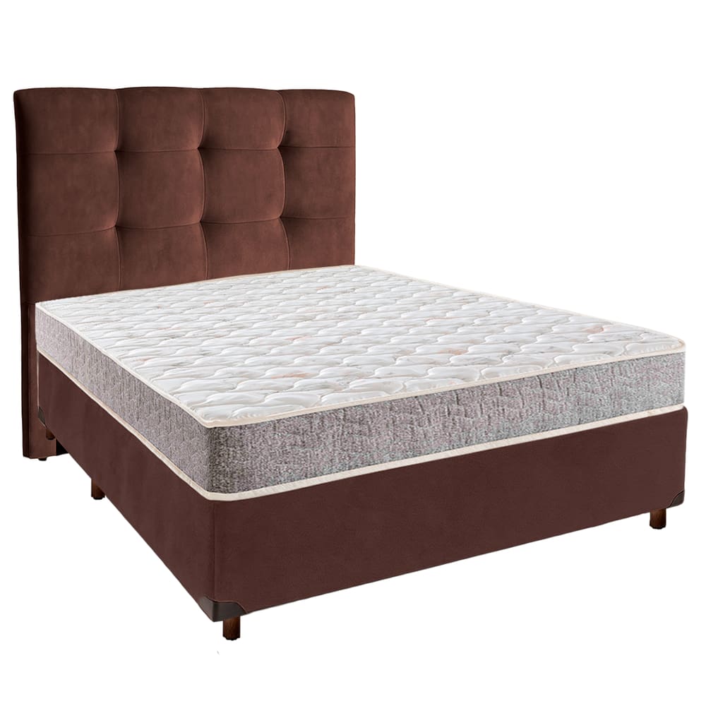 Kit Cama Box + Cabeceira + Colchão Casal D23 - D23 - Inducol