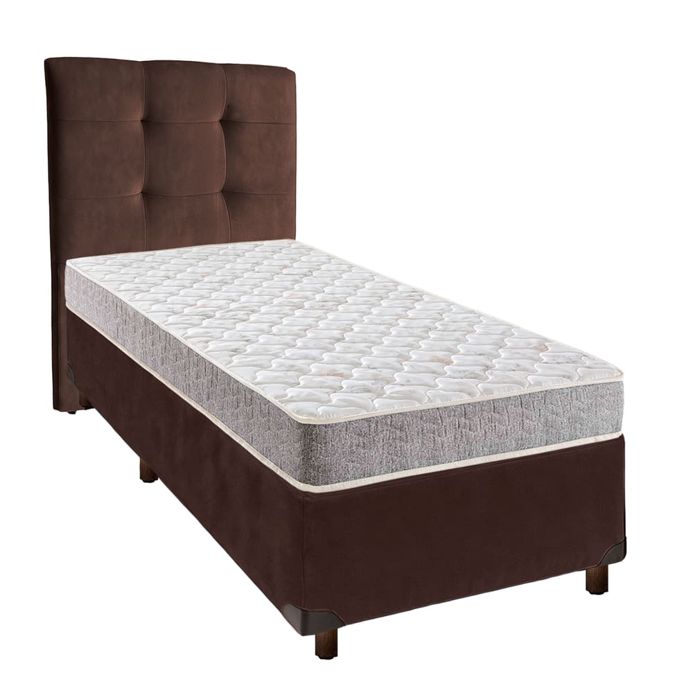 Kit Cabeceira + Cama Box + Colchão Solteiro D33 D33 Inducol