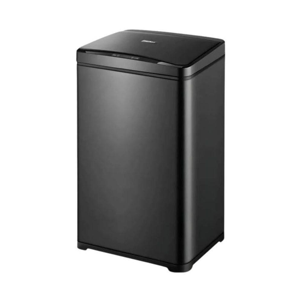 Lixeira Automática Inox Preto Retangular 50 Litros C/ Sensor