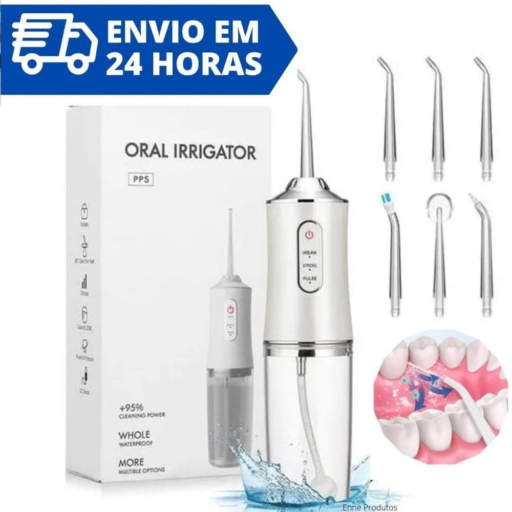 Jato D`Água Irrigador Oral Higiene Limpeza Bucal E Dental
