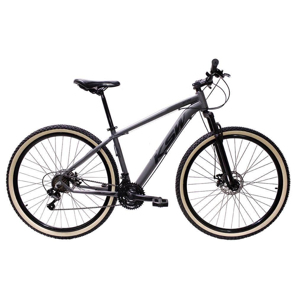 Bicicleta Aro 29 Ksw 21 Marchas Alumínio Cambio Shimano Freio A Disco Grafite Fosco -ad Pto 15