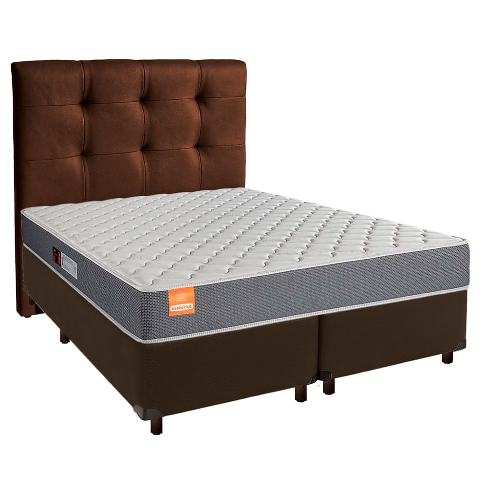 Kit Cama Box + Cabeceira + Colchão Queen D23 - Pro - Inducol