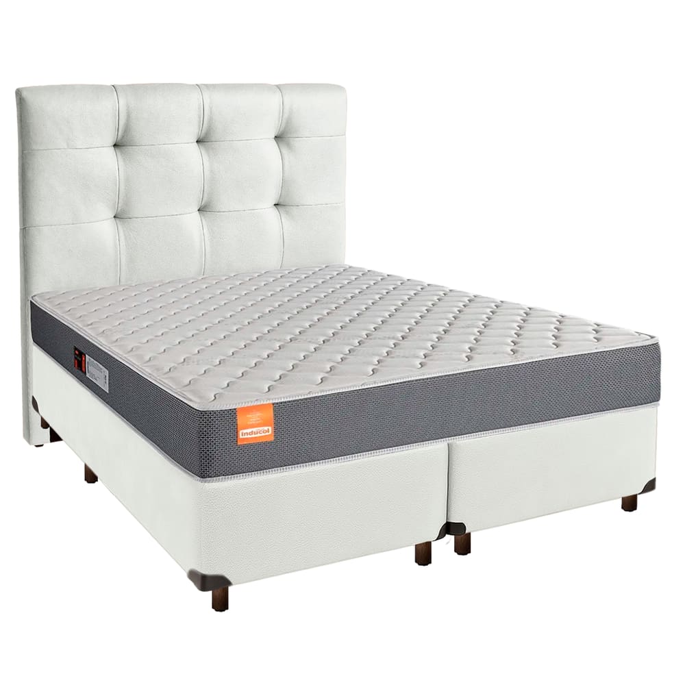 Kit Cabeceira + Cama Box  + Colchão Queen D23 Pro Inducol