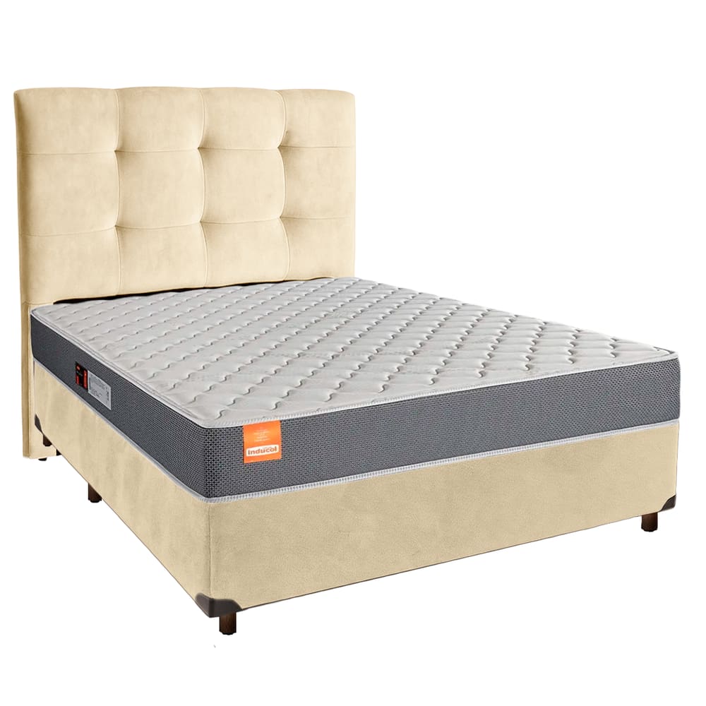 Kit Cama Box + Cabeceira + Colchão Casal D23 - Pro - Inducol