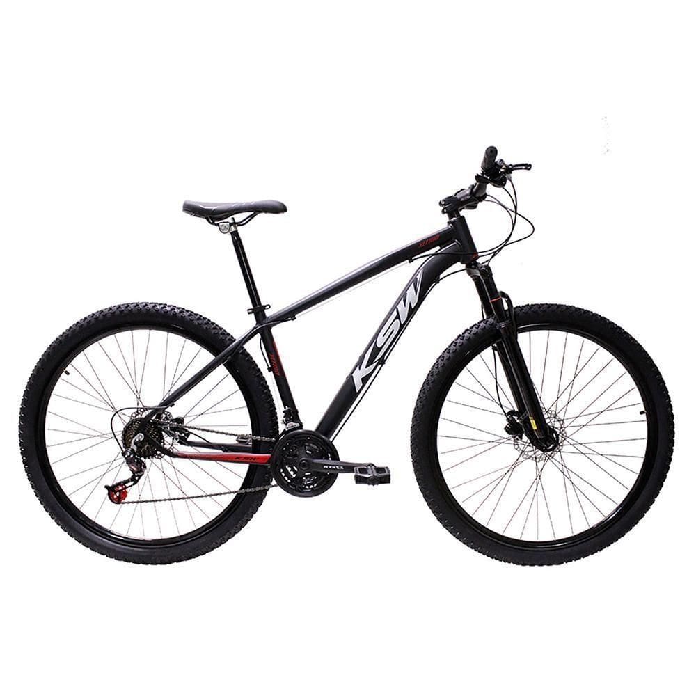 Bicicleta Aro 29 Bike Ksw Xlt 21 Marchas Alumínio Freio A Disco Preto Fos -ad Verme Bco 19