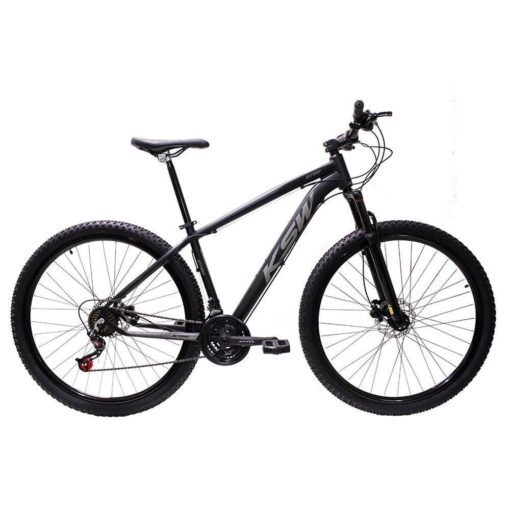 Bicicleta Aro 29 Bike Ksw Xlt 21 Marchas Alumínio Freio A Disco Preto Fos -ad Prata 17