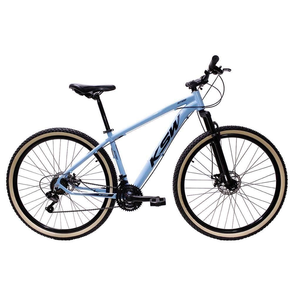Bicicleta Aro 29 Ksw 21 Marchas Alumínio Cambio Shimano Freio A Disco Azul Claro -ad Pto 17
