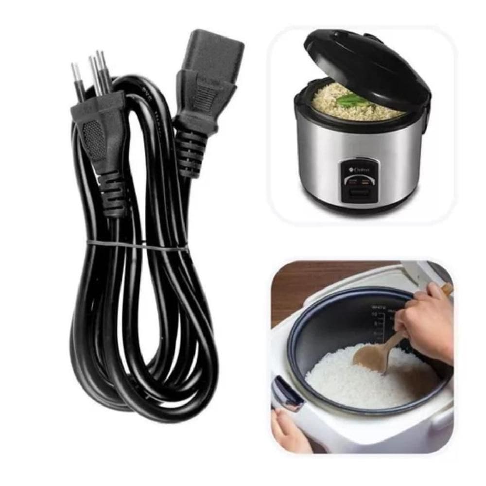 Cabo De Força Para Panela Elétrica De Arroz Mondial Britania P hilco - 250V 10A