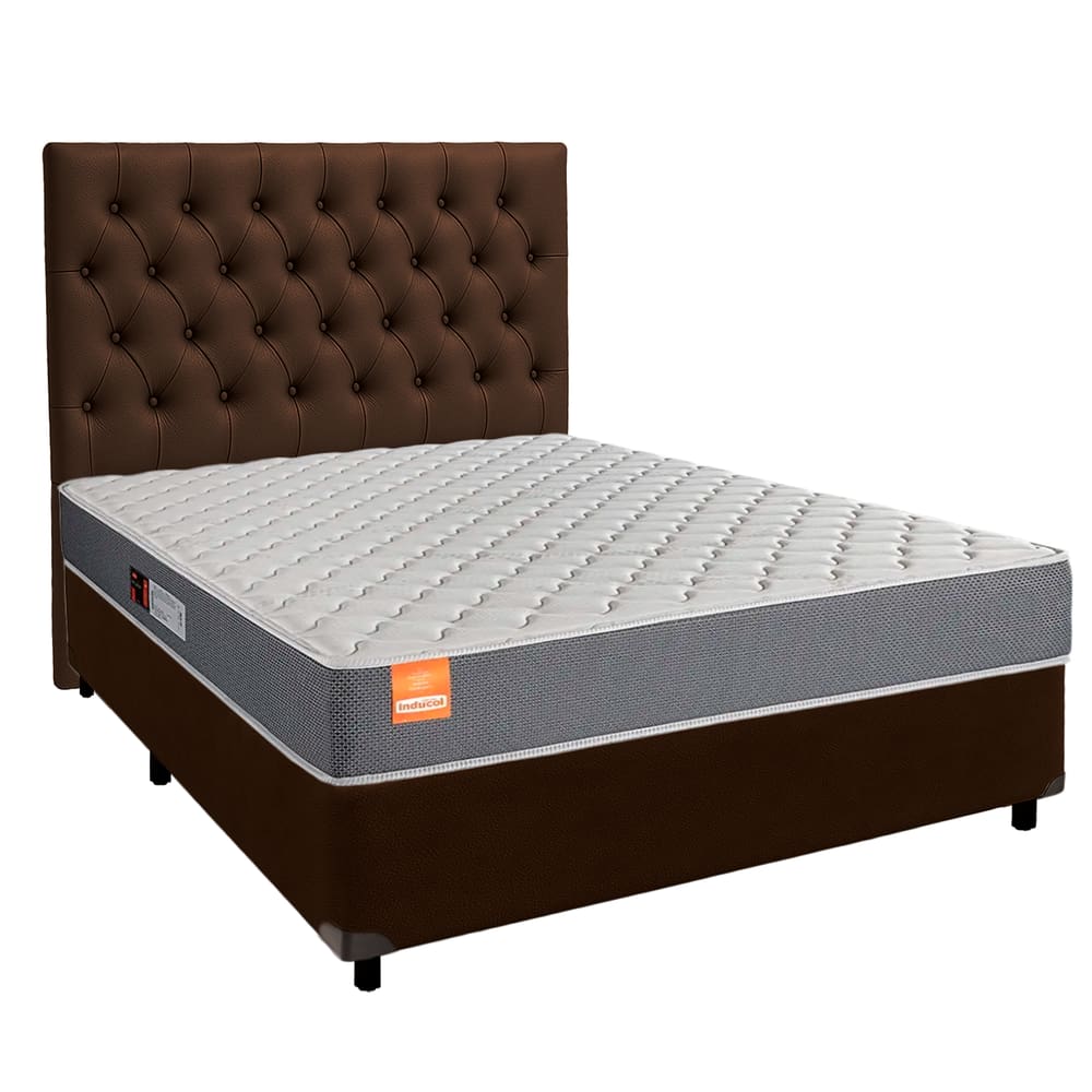 Kit Cama Box + Cabeceira + Colchão Casal D23 - Pro - Inducol