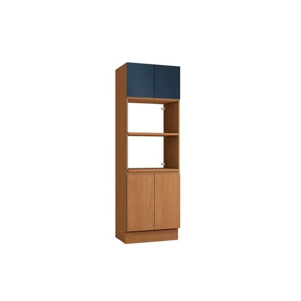 Módulos de Cozinha Kappesberg Ciela Paneleiro Ciela R630 c/ 4 Portas e 2 Nichos p/ Forno 70cm Canela/Azul-Kappesberg