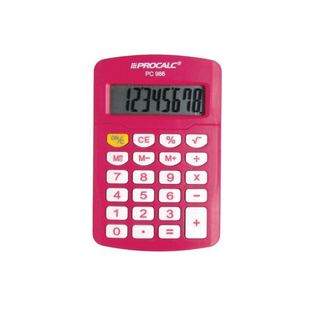 Calculadora Pessoal Procalc Pc986-p 8 Digitos Pink