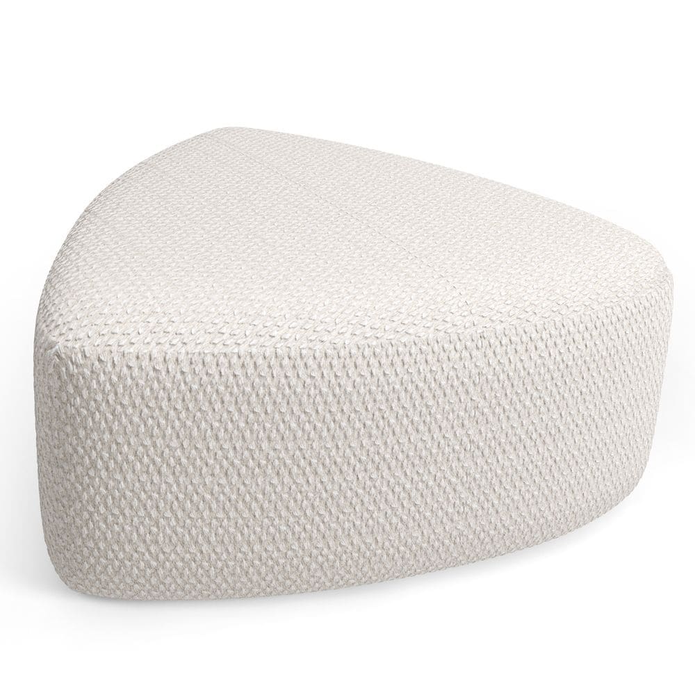 Puff Decorativo Orgânico Para Sala de Estar Living Trizza W01 Bouclê Cru - Lyam Decor