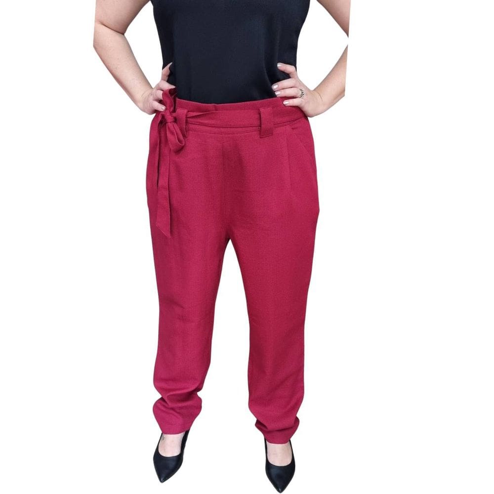 Calça Feminina Fajos Marsala 100% Poliéster