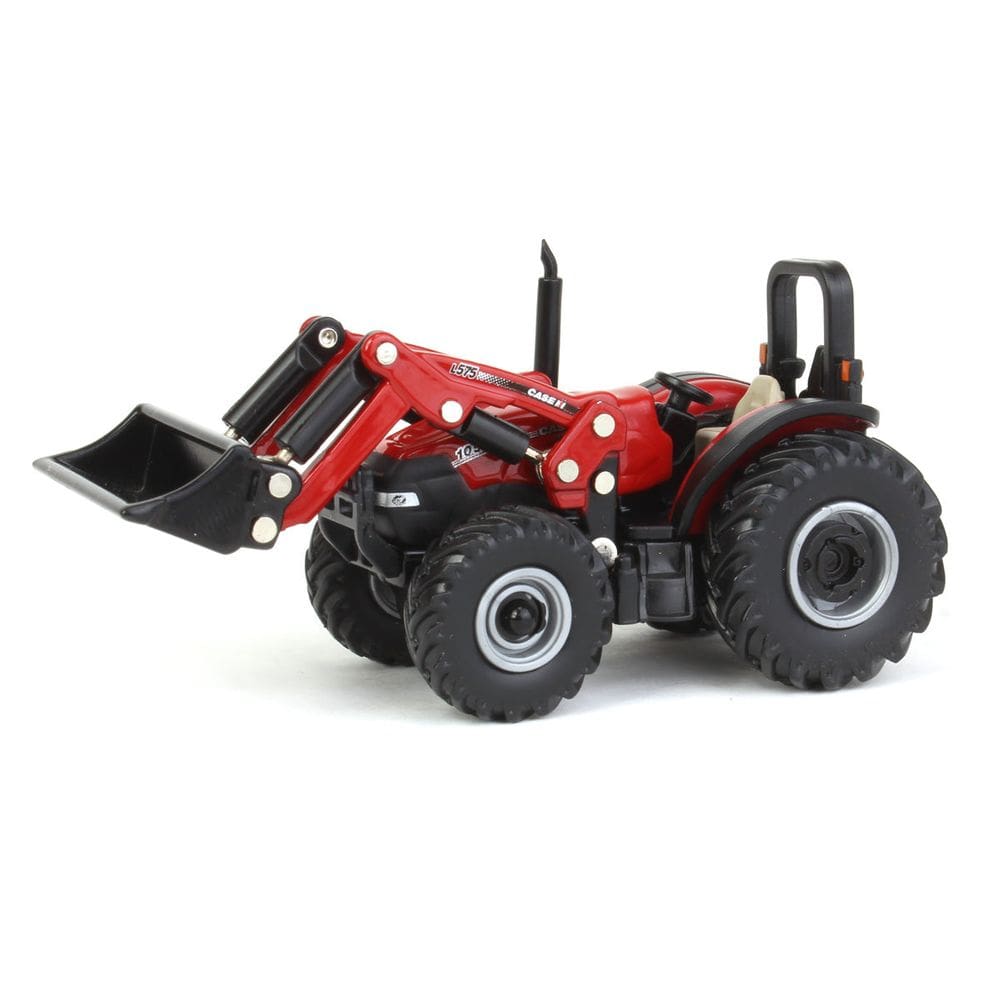 Miniatura Trator Case IH Farmall 105A Pá Carregadeira 1:64