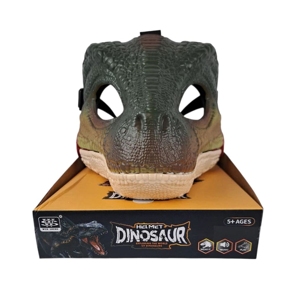 Máscara Dinossauro Com Movimento E Som Mandíbula Articulada - Toys Import J24458