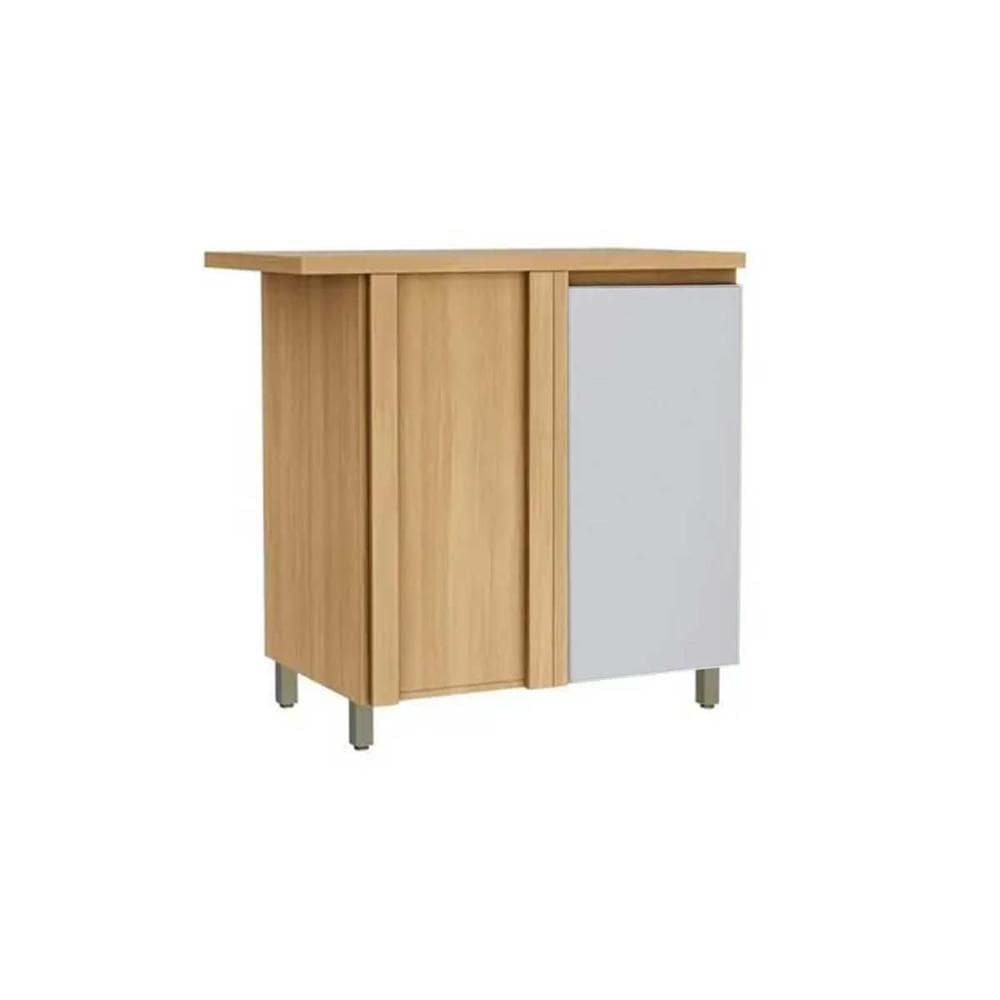 Balcão de Cozinha Modulado Allure de canto c/ 1 Porta 93cm Jequitiba/Gris Fosco - Linea Brasil