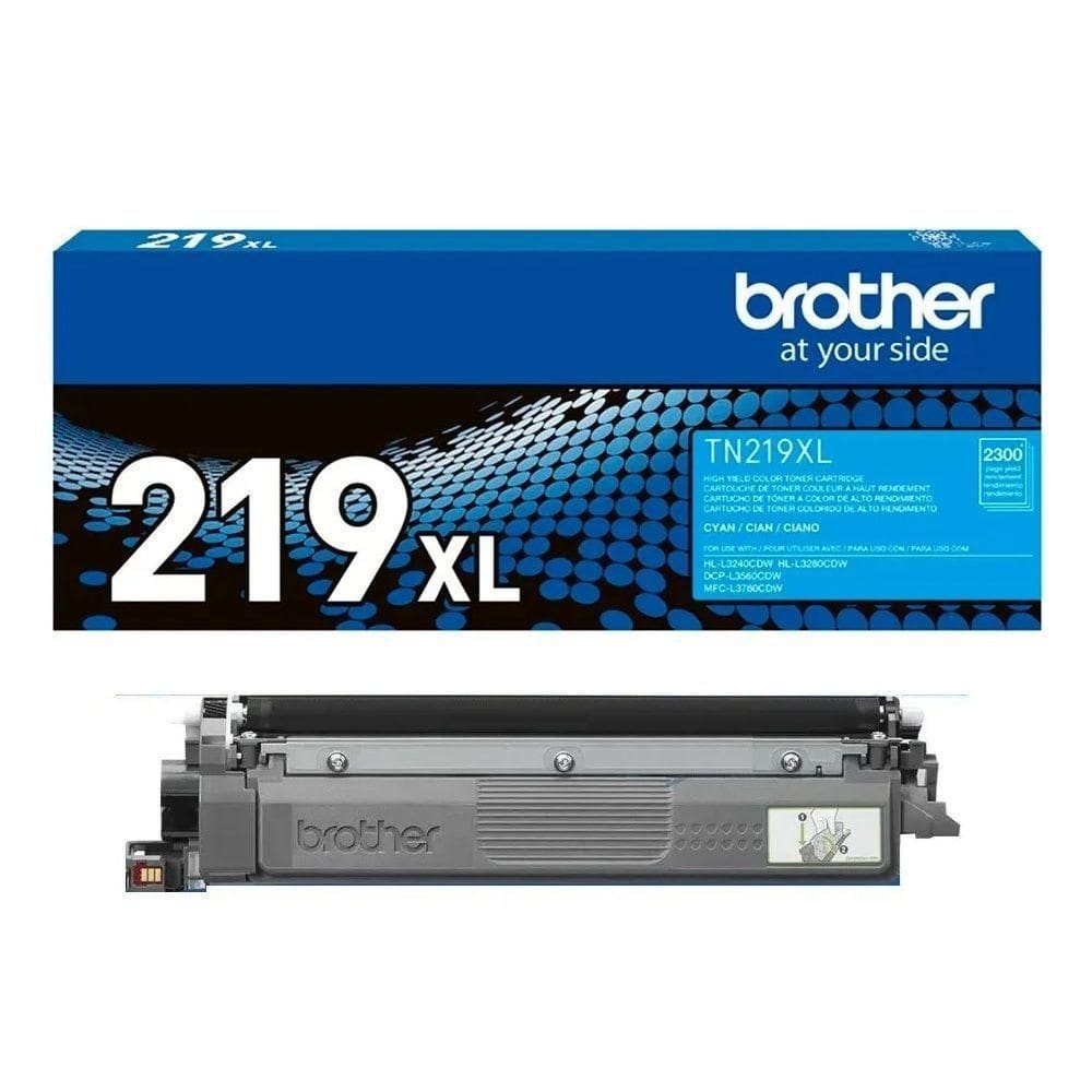 Toner Brother Tn-219xl Tn219xl Ciano autêntico Mfc-l3760cdw Hl-l3240cdw Dcp-l3560cdw 2.3k